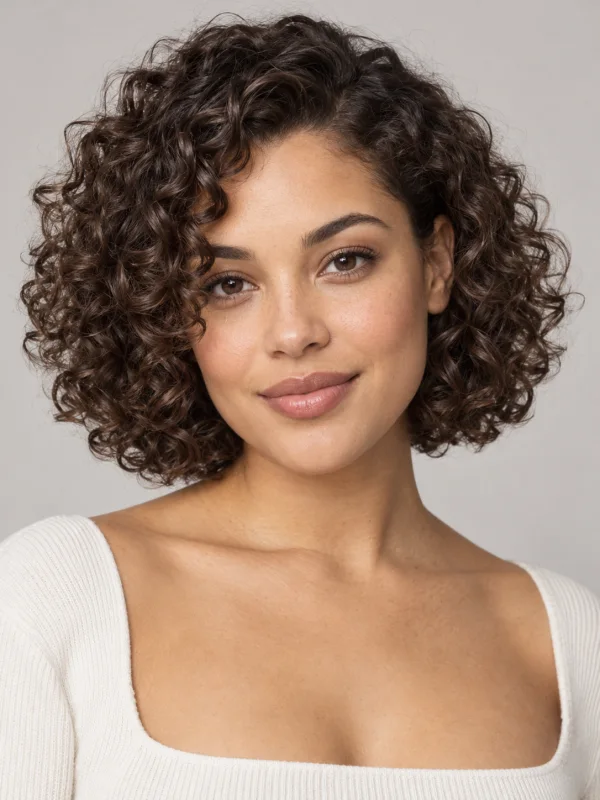 Curly Bob AI hairstyle example