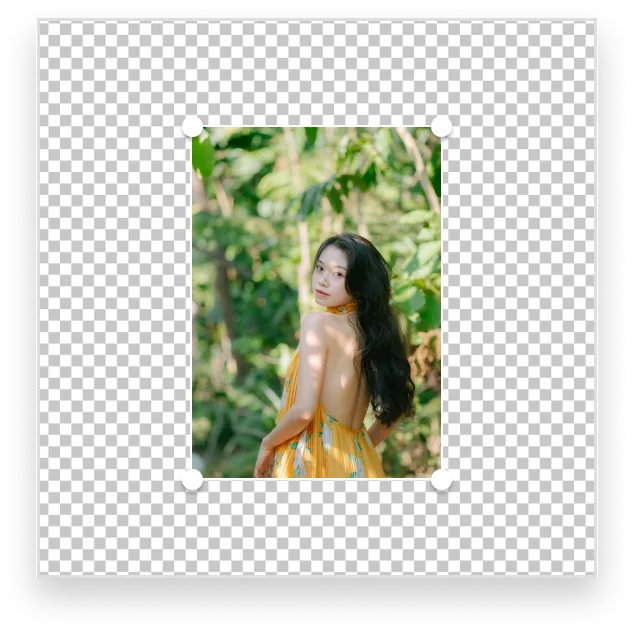 An example of expanding a photo beyond its original frame