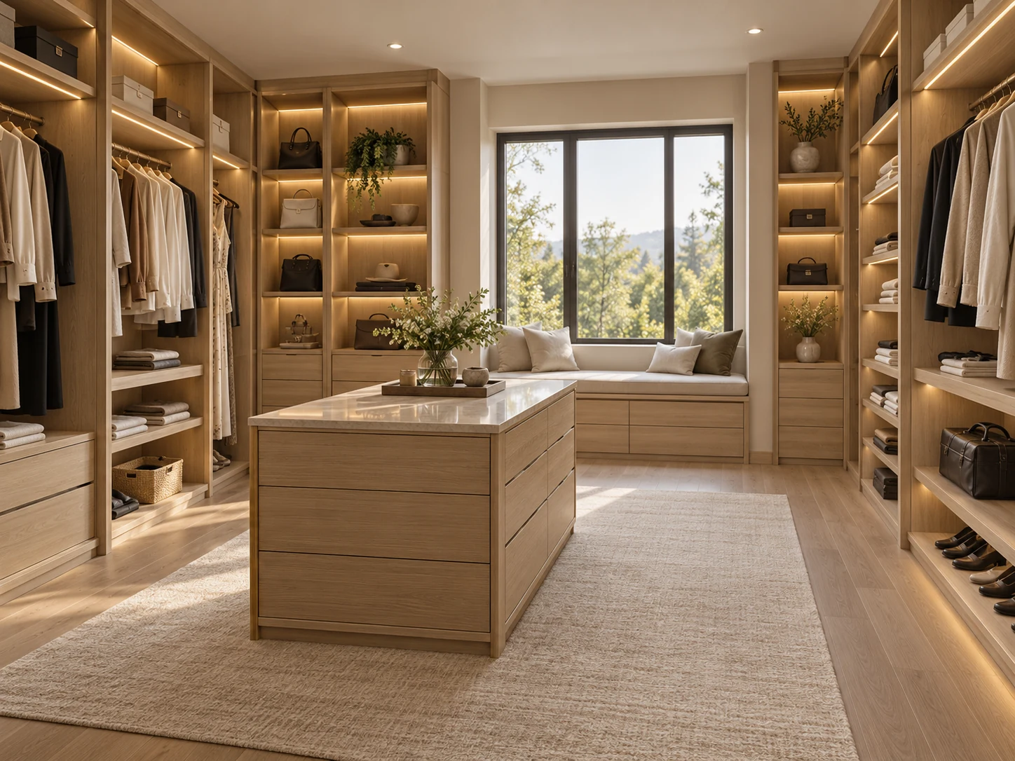 Light Oak Dressing Room AI interior design reference