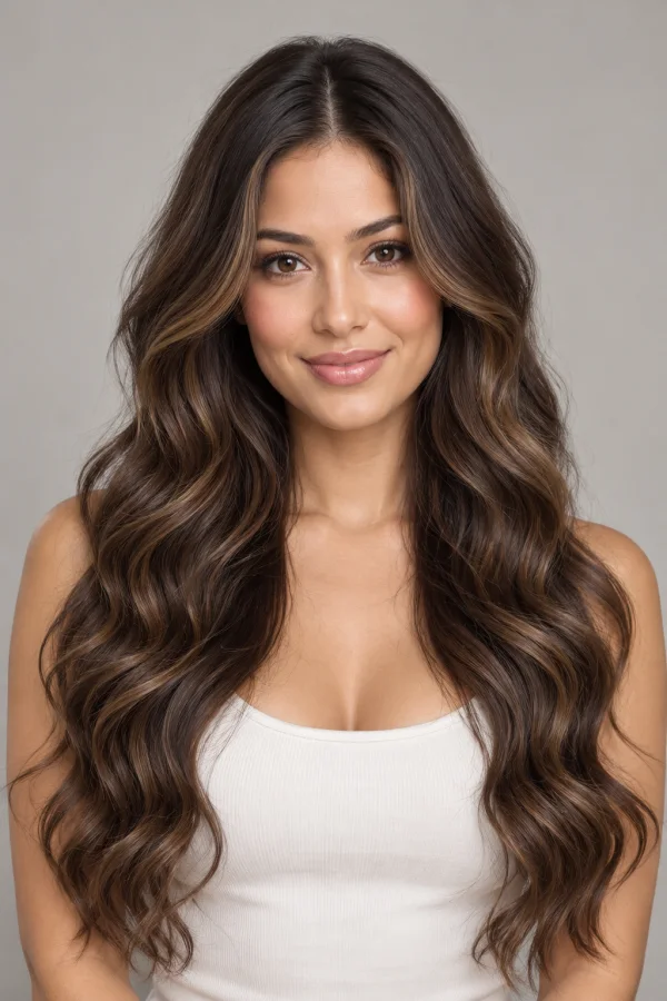 Long Wavy AI hairstyle example