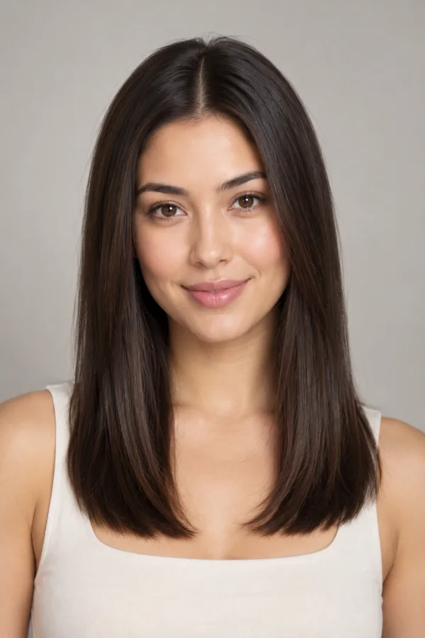 Medium Straight AI hairstyle example