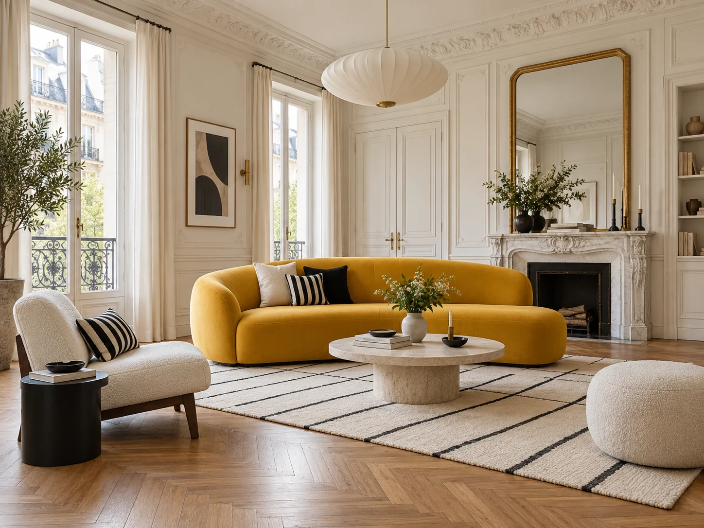 Parisian Gallery Living Room interior design reference
