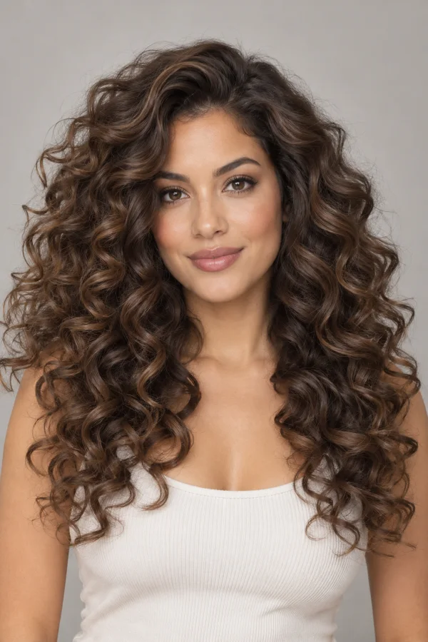 Voluminous Curls AI hairstyle example