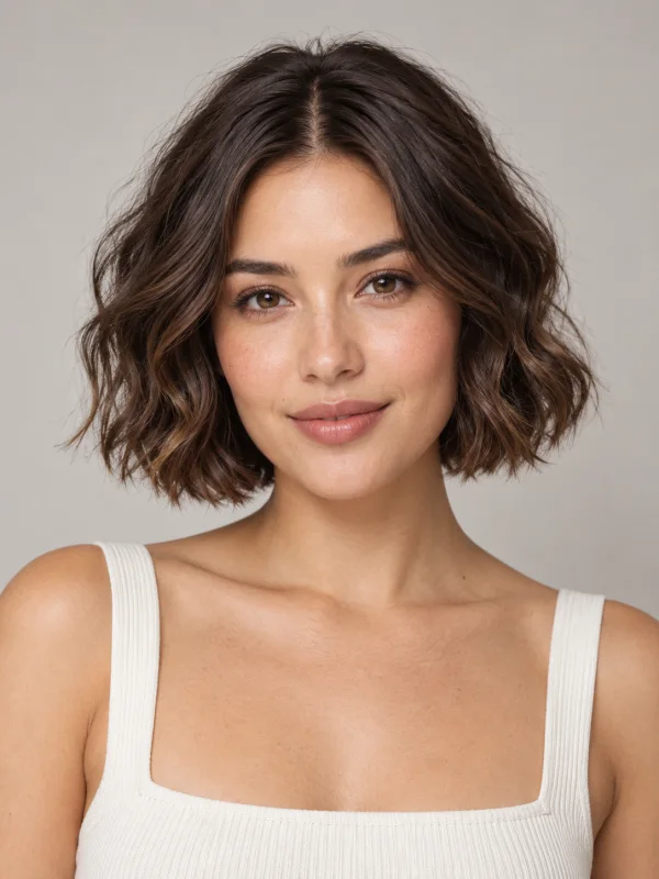 Wavy Bob AI hairstyle example